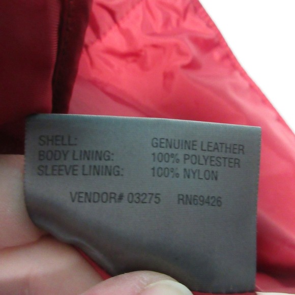 Wilsons Leather Thinsulate Coat Women 1X XL Red Button Front Luxury Genuine 1326 - Picture 7 of 16